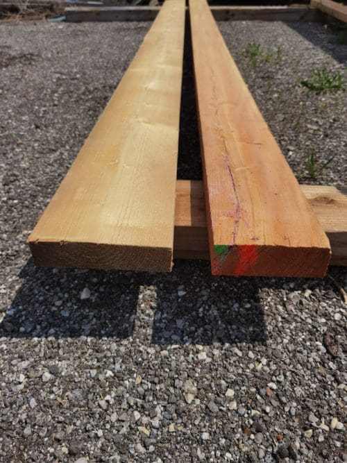 Holzpfosten sägerau prismiert